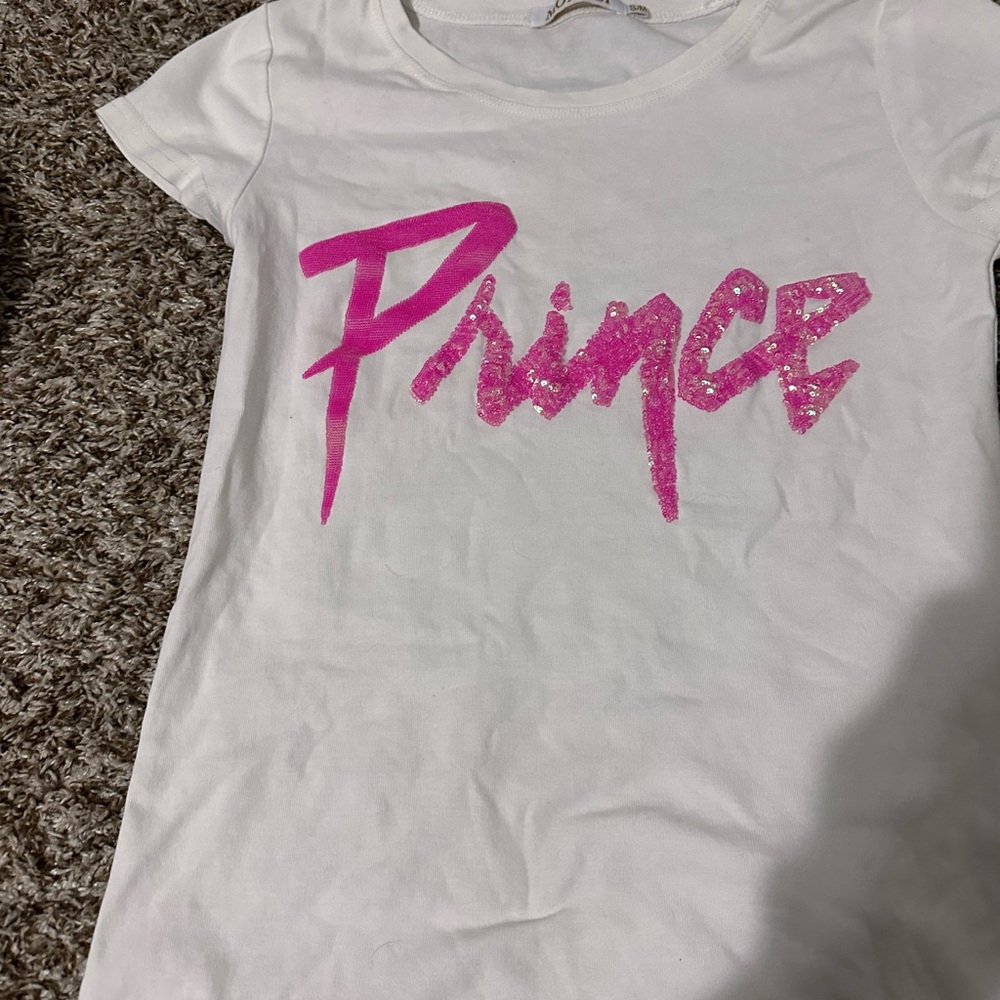 Pink Prince White Tee